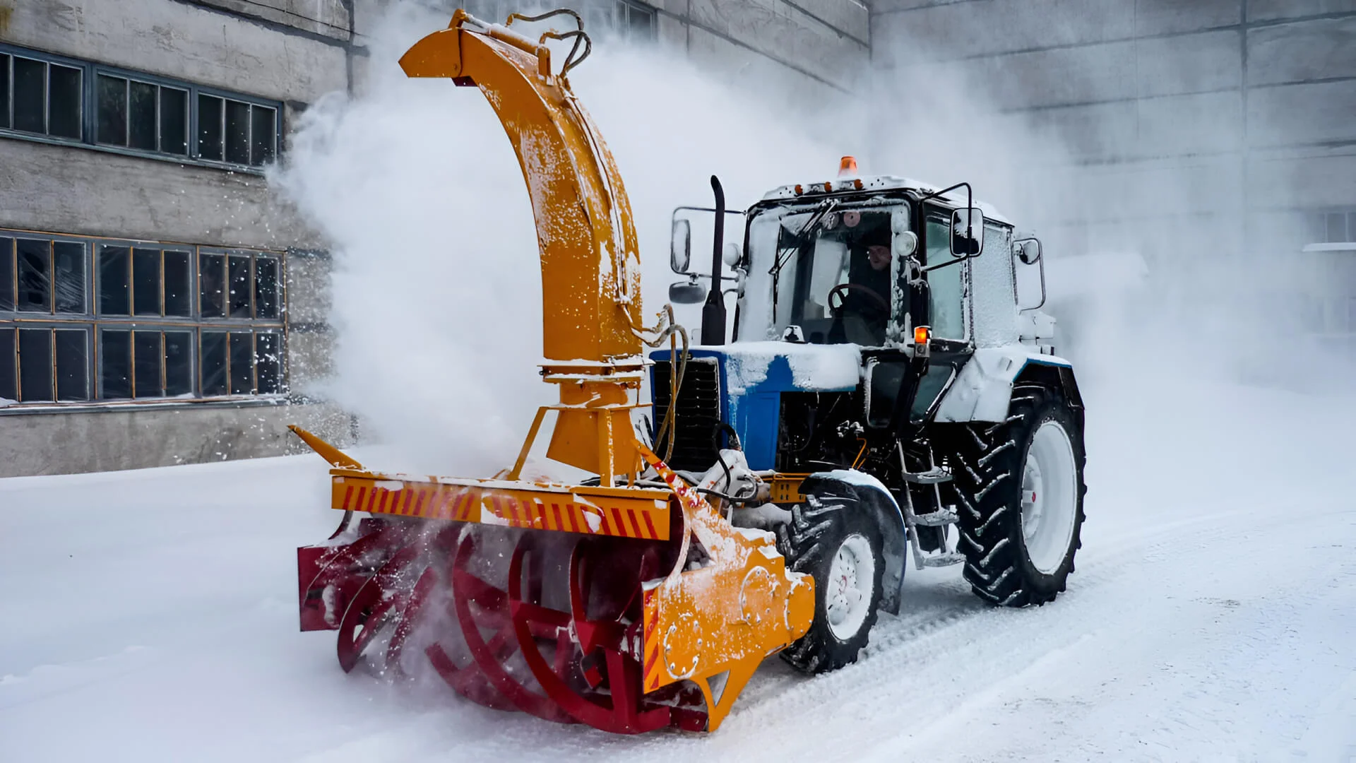 Белорусский завод запустил серийное производство тракторного снегоочистителя